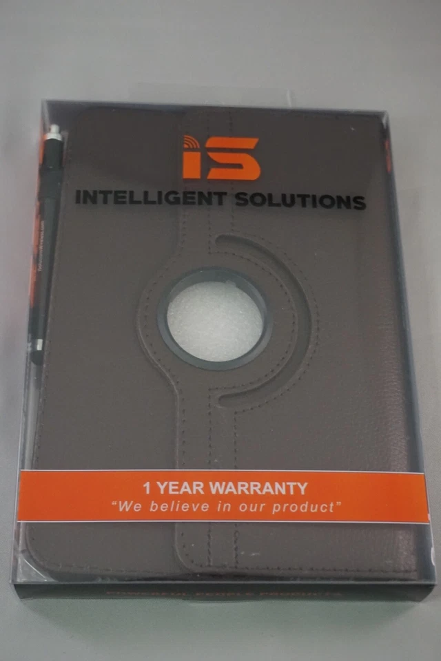 8" BROWN  ACP Tablet Case Cover Folio - with Stylus and (2) Hardened Glass - Image 1 of 4