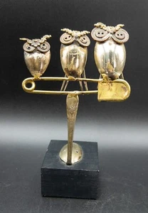 Vtg Brutalist Owl Sculpture, 9”, Signed & Dated Raul Zuniga, Casa Del Arte, 1971 - Picture 1 of 16