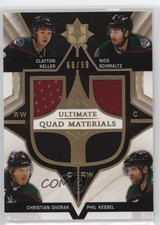 2020-21 Ultimate Collection Quad Materials /99 Clayton Keller Nick Schmaltz