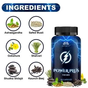 Intimify Power Plus 30 Cápsula Para Hombres con Ashwandha Shatavari Musli Seguro - Imagen 1 de 5