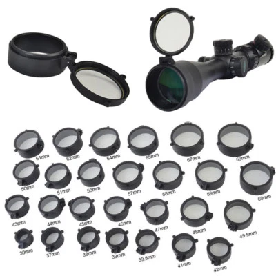 30mm-69mm Caliber Rifle Scope Lens Cover Flip Up Quick Lens Cap for Hunting - Image 1 of 4