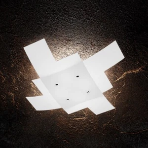 Modern White and Chrome Glass Ceiling Light with 4 Lights TPL 0645 - Picture 1 of 1
