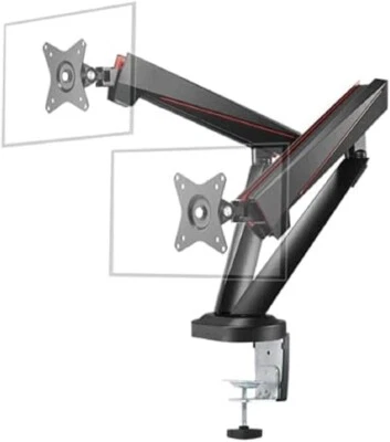 Deltaco 43.2cm-81.3cm Bildschirm Doppelt PC Monitor Arm Halter Tisch Ständer Mit - Bild 1 von 4