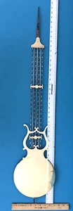 French Morbier Lyre Pendulum, Bob, Lyre Plate, and Pendulum Rod ca: 1980 - Picture 1 of 5
