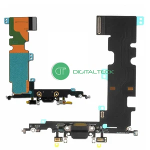 FLAT DI RICARICA PER APPLE IPHONE 8 PLUS NERO CONNETTORE DOCK CARICA MICROFONO - Imagen 1 de 5
