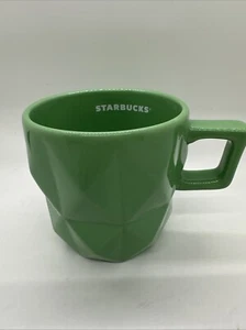 2022 Starbucks 10 Oz Coffee Mug Spring Green Geometric Facetted Textured EUC - Bild 1 von 11