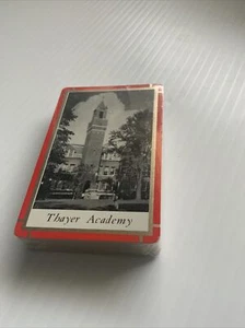 Vintage versiegelt Thayer Academy Spielkarten mit Steuerstempel TOP - Bild 1 von 3
