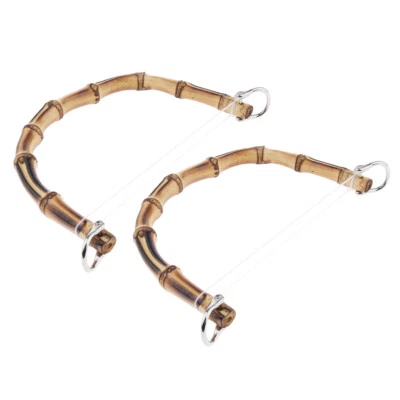 2x DIY Ersatz Taschengriffe Holz Taschengriff Griff aus Bambus für Geldbörse - Bild 1 von 4