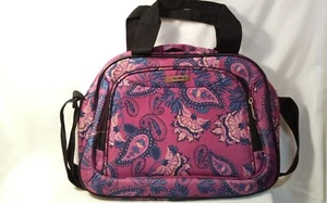 TAG LUGGAGE Laptop Cosmetic Travel Tote WOMENS Purple Paisley - Picture 1 of 1