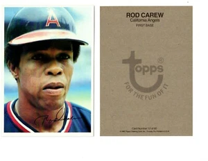 1980 ROD CAREW TOPPS BASEBALL LARGE CARD 5 x 7 CALIFORNIA ANGELS 12 of 60 - Picture 1 of 1