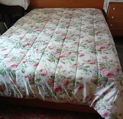 Edredón Ralph Lauren Water Floral F/Q - Años 90 ¡Todavía Precioso! -100% Algodón Foto 1 de 4