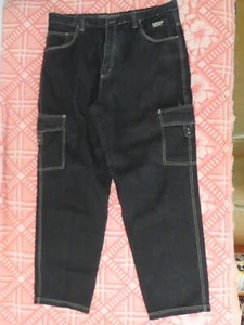 Vintage 90s Y2K Johnny BLaze Method Man Wu Tang black Baggy Jeans HipHop Street - Picture 1 of 10