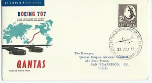 Qantas Boeing 707 First Jet Flight Sydney to San Francisco 1959 With Receiver