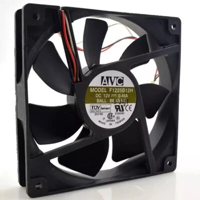 AVC F1225B12H 12V 0.45A 12025 12CM 3-Pin Dual Ball Cooling Fan - Image 1 of 2