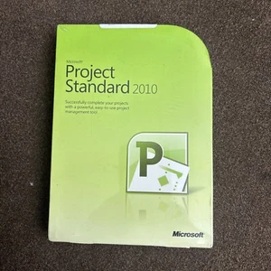 Microsoft Project Standard 2010 Full Version Retail Box Perpetual License SEALED - Picture 1 of 5