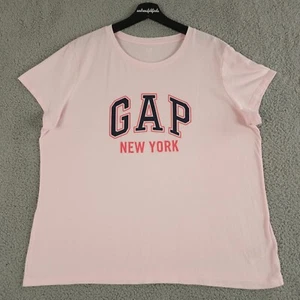 Gap Shirt Womens XXL Pink New Powder City Logo Short Sleeve Crew Neck Tee Top - Picture 1 of 9