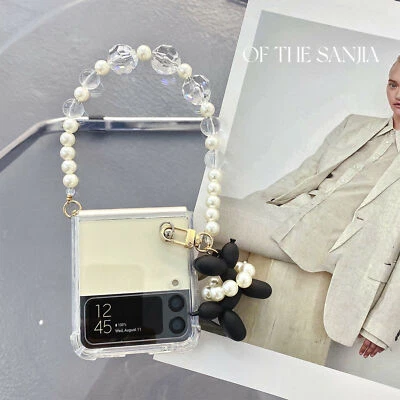 Custodia trasparente catena Cover Telefono Cinghia Per Samsung Z Telefono 3 Flip - Immagine 1 di 4