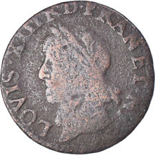[#1061174] Coin, France, Louis XIII, Double Tournois, 1643, VF, Copper, Gadoury: