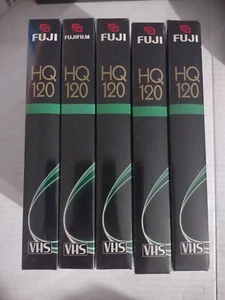 Lot Of (6) Fuji HQ120 High Quality 6 Hour VHS Tapes / New & Sealed - Picture 1 of 5