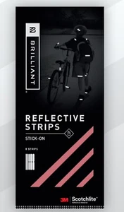 Brilliant Reflective Strips Stick On - Red - Picture 1 of 1