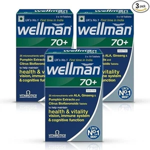 3X Wellman 70+ Multivitamin Supports Health & Vitality,Cognitive Function,Vision - Picture 1 of 6