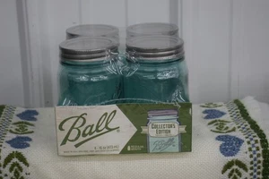 Ball Einmachglas Ball Collector's Edition Reg Mouth 16oz 4 Stück Blau NEU!! - Bild 1 von 9