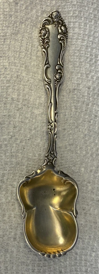 1892 Toalha Colher de Açúcar Esterlina com Lavagem Dourada - Padrão Inglês Antigo - Imagem 1 de 4