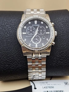 Citizen Crystal AT2450-58E Eco-Drive Corso Chronograph Black Dial Men's Watch - Bild 1 von 8