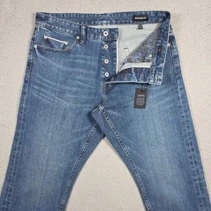Bonobos Jeans Mens Size 34x30 Medium Wash Button Fly Japanes Selvedge Slim Fit - Picture 1 of 15