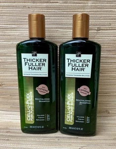 Thicker Fuller Hair Shampoo Cell-U-Plex w/ Caffeine Revitalizing 12oz Lot of 2 - Picture 1 of 3