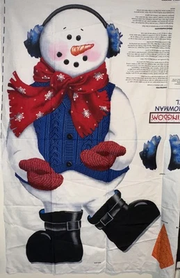 DAISY KINGDOM Sammy Snowman Door Hanging Fabric Piece Christmas Holiday - Image 1 of 4