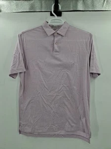 Peter Millar Mens Medium Nanoluxe Pink Polo Shirt - Picture 1 of 10