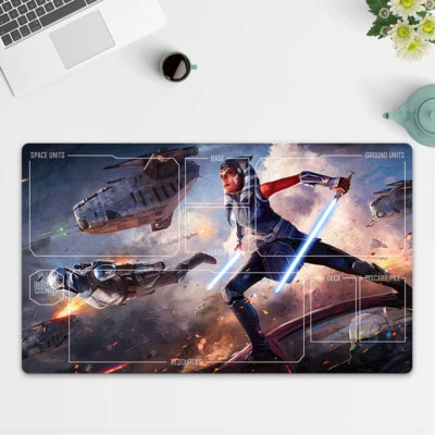 Playmat Ahsoka Tano TCG Starwars : Unlimited Trading Card Game Play Mat Free Bag - Image 1 of 3