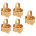  5 Pcs Portable Basket Mini Fruit Snack Rattan Baskets Girl Bridesmaid Candy Box