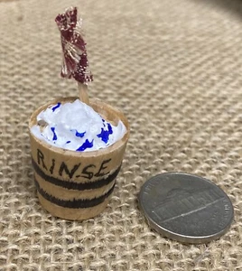 Primitive Farmhouse Laundry Display Wood Tub Bucket Wash Day 3D MAGNET MINI Prop - Picture 1 of 7