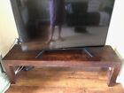 Large Chunky Solid Dark Mango Wood Tv Table Or Hall Bench 150Cm