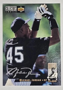 1994 UD Collectors Choice MICHAEL JORDAN SILVER SIGNATURE Rookie Class #661 DIFETTO - Foto 1 di 11