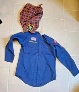 Official BSA Boy Cub Scout uniform shirt  patches SCARF READ MEASURES 15 1/2" - Bild 1 von 10