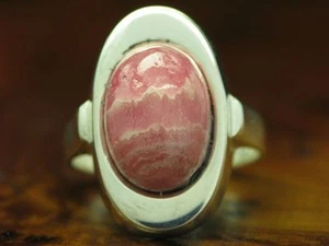 835 Anello IN Argento Con Quarzo Rosa Ricoperto / Vero Argento / Rg 60/6,0g - Foto 1 di 3