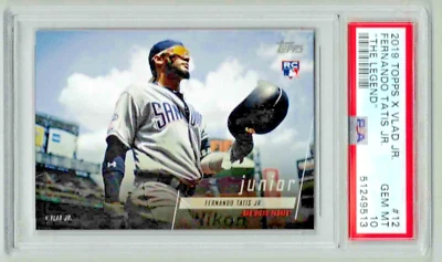 FERNANDO TATIS JR 2019 Topps X Vlad Jr The Legend #12 Rookie PSA 10 GEM MINT RC! - Image 1 of 2