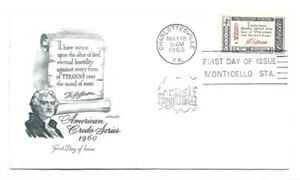 1141 Jefferson Credo  Artmaster FDC, corner folded - Picture 1 of 1