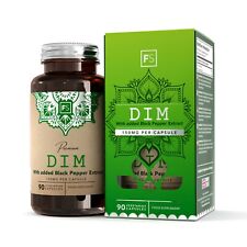 DIM 150mg & Black Pepper Extract 20mg | 90 Diindolylmethane Capsules 