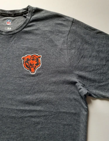 Chicago Bears Mens Football Dri Fit Shirt T-Shirt * 2XL Blue Orange NEW Cover