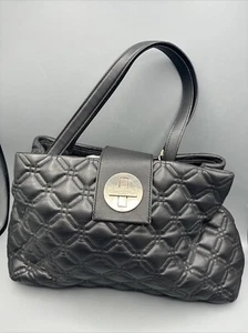 KATE SPADE black quilted leather shoulder bag  - Picture 1 of 12