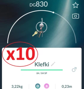 Pokemon Klefki x10 GO - Fast Delivery - Chance of Lucky !! - Picture 1 of 1