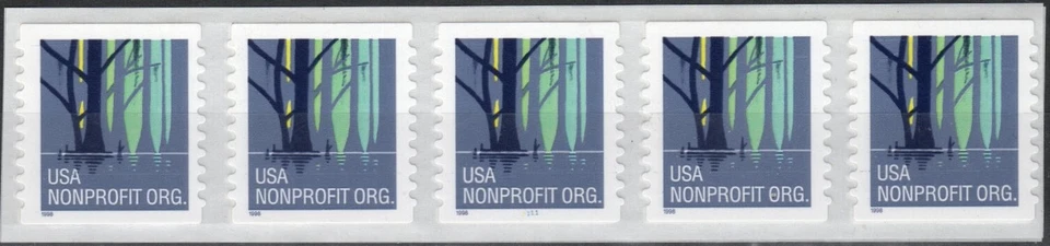 US Scott #3207A Plate strips of 5, #1111 MNH - Image 1 of 1