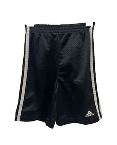 Boy’s Size 5 Athletic Shorts Adidas Black and White Mesh Knee Length - Picture 1 of 5