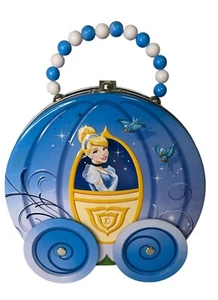 Cinderella DISNEY Princess Tin Lunch Box / Purse w/Moving Wheels - Picture 1 of 7
