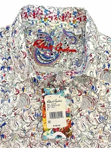 Robert Graham Holiday Men's Classic Fit Flip Cuff Long S Shirt NWT $198 Size S - Picture 1 of 11