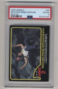 Topps Jaws 2 #25 1978 rescatado de Certain Death PSA 4 ¡Envío gratuito! - Imagen 1 de 2
